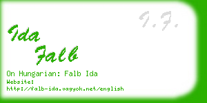 ida falb business card